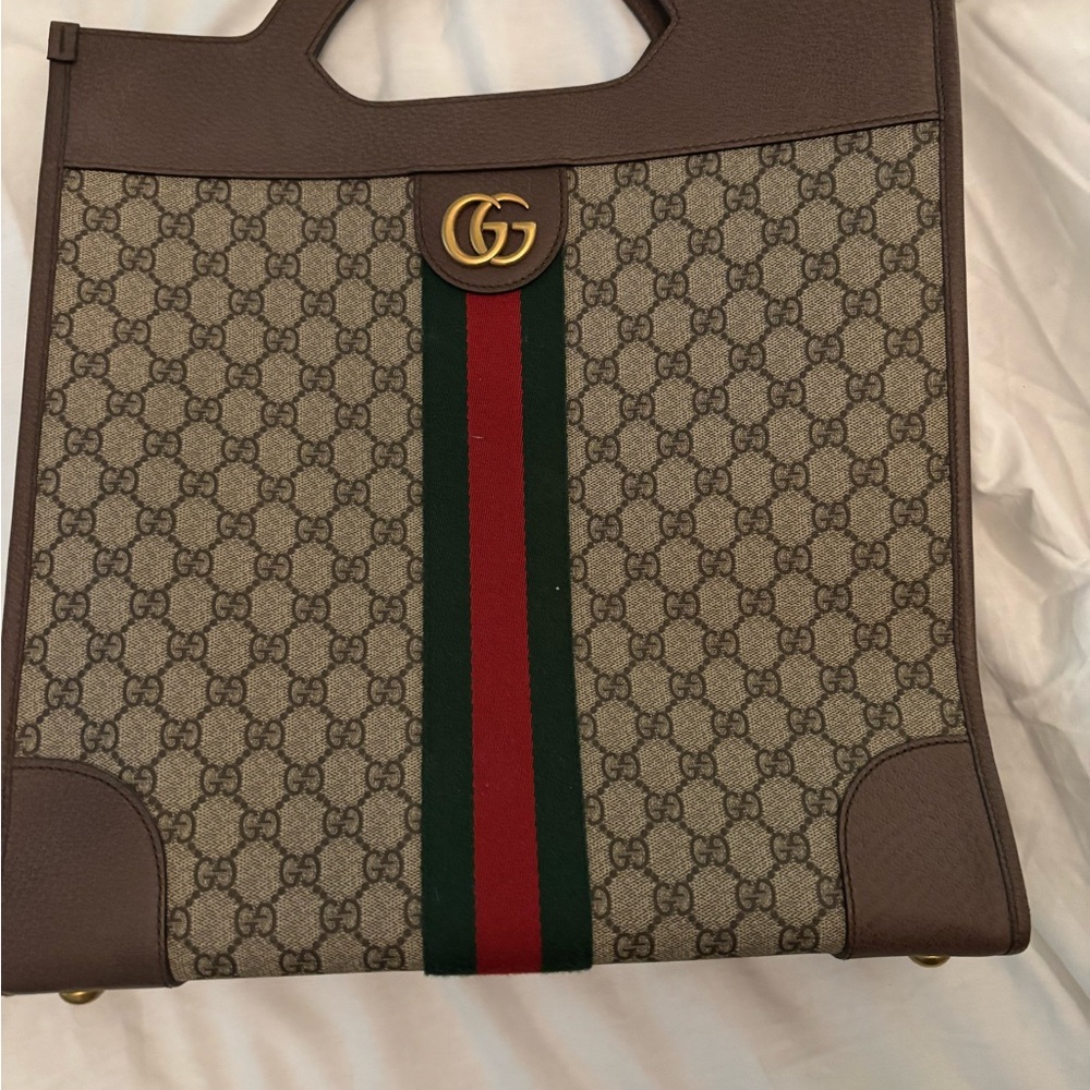 Gucci Beige and Brown Tote Bag